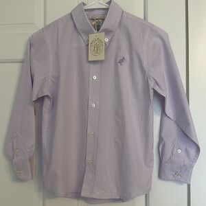 Boys Button Down purple and white Dress Shirt Beaufort Bonnet